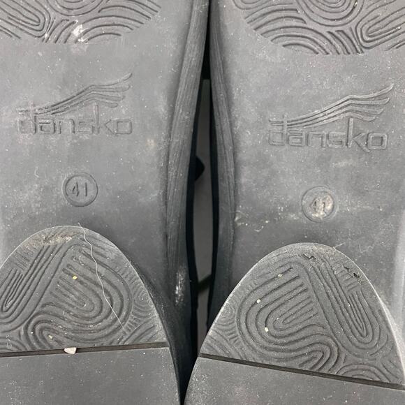 Dansko Raina Black Burnished Nubuck Leather Side Zip Block Heel Ankle Boot Shoes - Picture 9 of 11